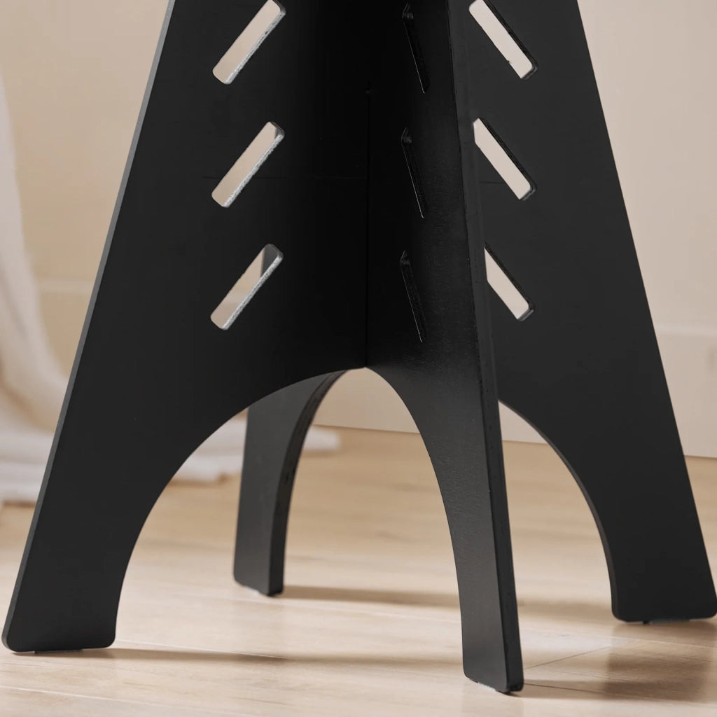 Tavolino Basso Da Salotto Tavolino Laterale Tavolino Da Soggiorno Nero Φ46.5x54.5cm HFBT01-SCH