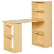 Scrivania Computer con Libreria Salvaspazio, Tavolo da Pranzo per Ufficio e Studio in Truciolato 120x55x120 cm