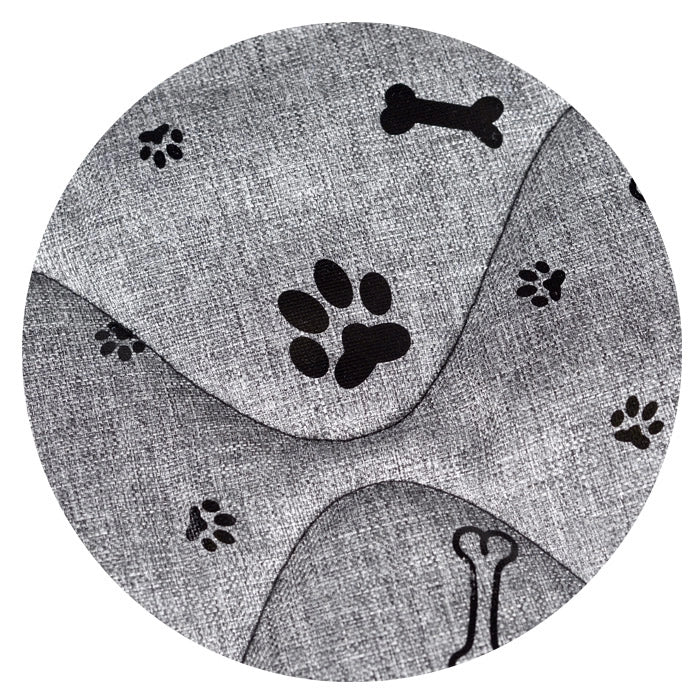 AIO FACTORY 100x75 cm KINGDOG Cuccia per cani impermeabile personalizzabile Ossa nere