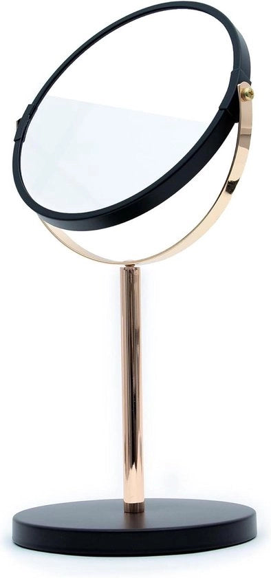 Specchio per trucco a tavolo da 169 cm di diametro - 360 gradi rotativo - Specchio a doppia faccia con ingrandimento 1x e 5x - Coating anti-trucco