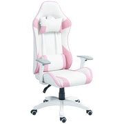 Sedia Gamer con Braccioli e Schienale Regolabile ¨C Zephmum ¨C Rosa 67x60x120-128 cm