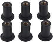 Kit 6 pezzi per fissaggio - Gomma/Alluminio - Leggero/Portatile - Adatto per viti M5 - Per motori/kayak - Resistenente e Robusto - Kit di fissaggio