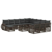 Set Divano da Giardino 13 pcs Grigio polyrattan 3435626