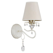 Applique LUKRECJA con cristalli bianco/crema E14 Alfa