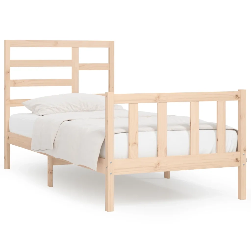 Giroletto senza Materasso-Struttura Letto 100x200 cm in Legno Massello di Pino 361978