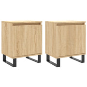 Set di 2 Comodini | Armadio da Notte | Mobiletto da notte Rovere Sonoma 40x30x50 cm in Legno Multistrato