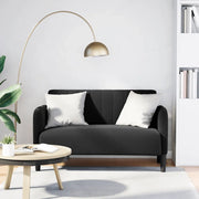 Divano Divanetto-Sofa Nero 109 cm in Velluto