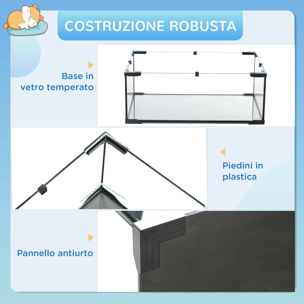 Gabbia per Criceti 3 Livelli con Ruota ¨C zephmum ¨C Nero 60x40x57cm