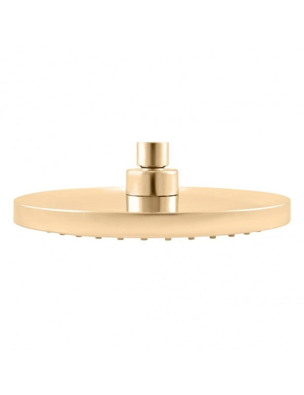 Colonna doccia a parete termostatica in ottone dorato con doccetta H. 109 cm