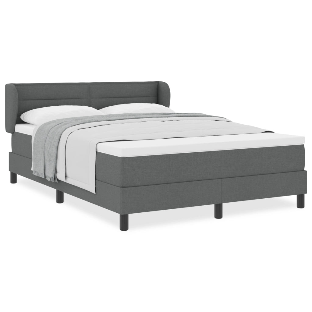 Letto a doghe  con materasso grigio scuro 160x200 cm in tessuto