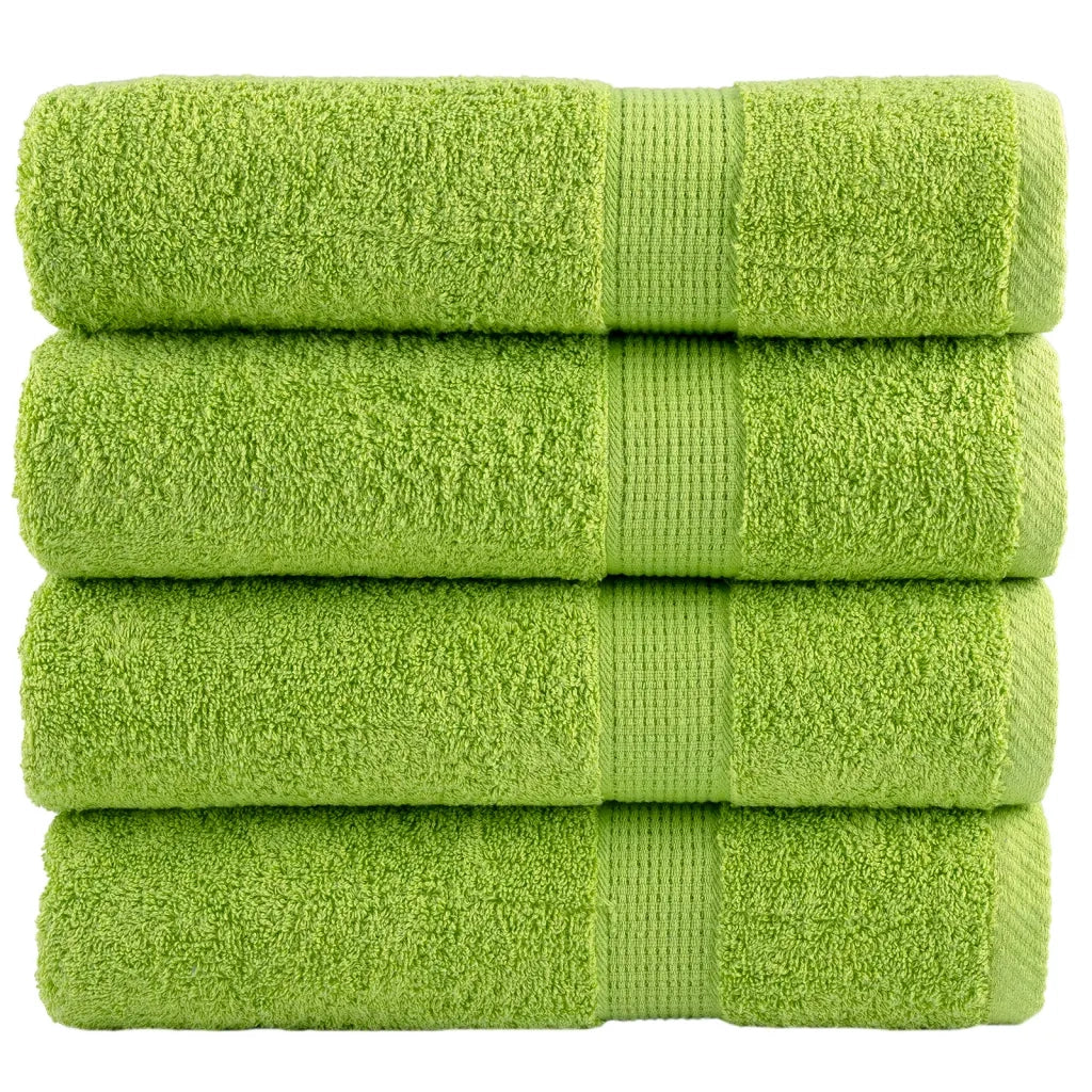 Asciugamani da Bagno SOLUND 2 pz Verdi 100x150 cm 600 g/mÂ²