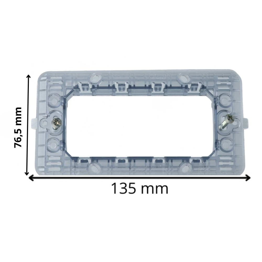 Supporto per placche compatibili con bticino matix vari formati modulo *** numero posti 4 posti, confezione 1