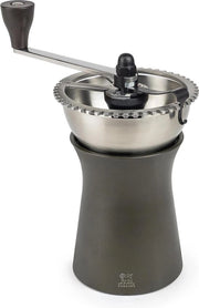 Mulinello per caffè 19 cm con alta qualità manuale moka di acciaio inox e plastica grigia