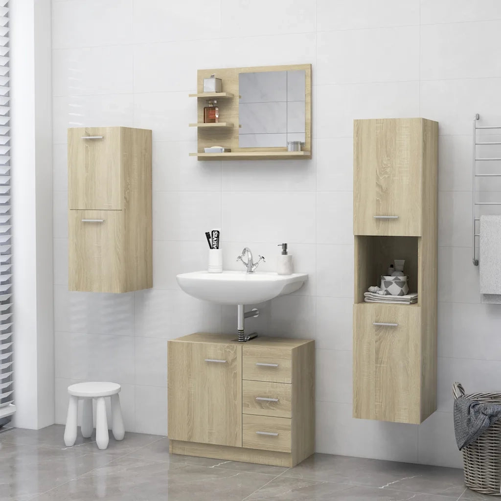 Specchio da Bagno Rovere Sonoma 60x10,5x45 cm Legno Multistrato 805009