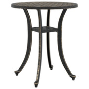 Tavolo da Giardino | Tavolino da esterno Bronzo ?48x53 cm in Alluminio Pressofuso