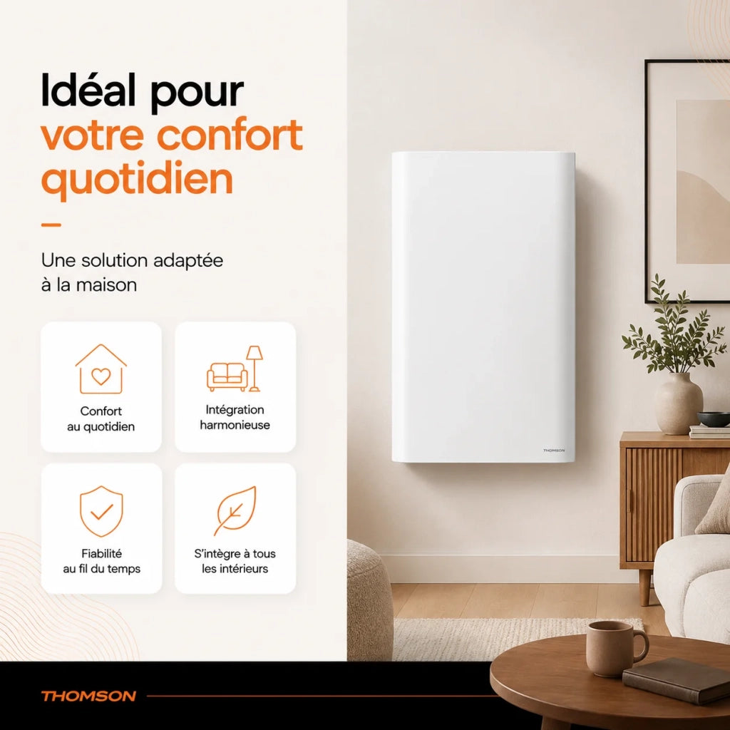 Radiatore elettrico in ghisa Wi-Fi Thomson NEMEA 1000W