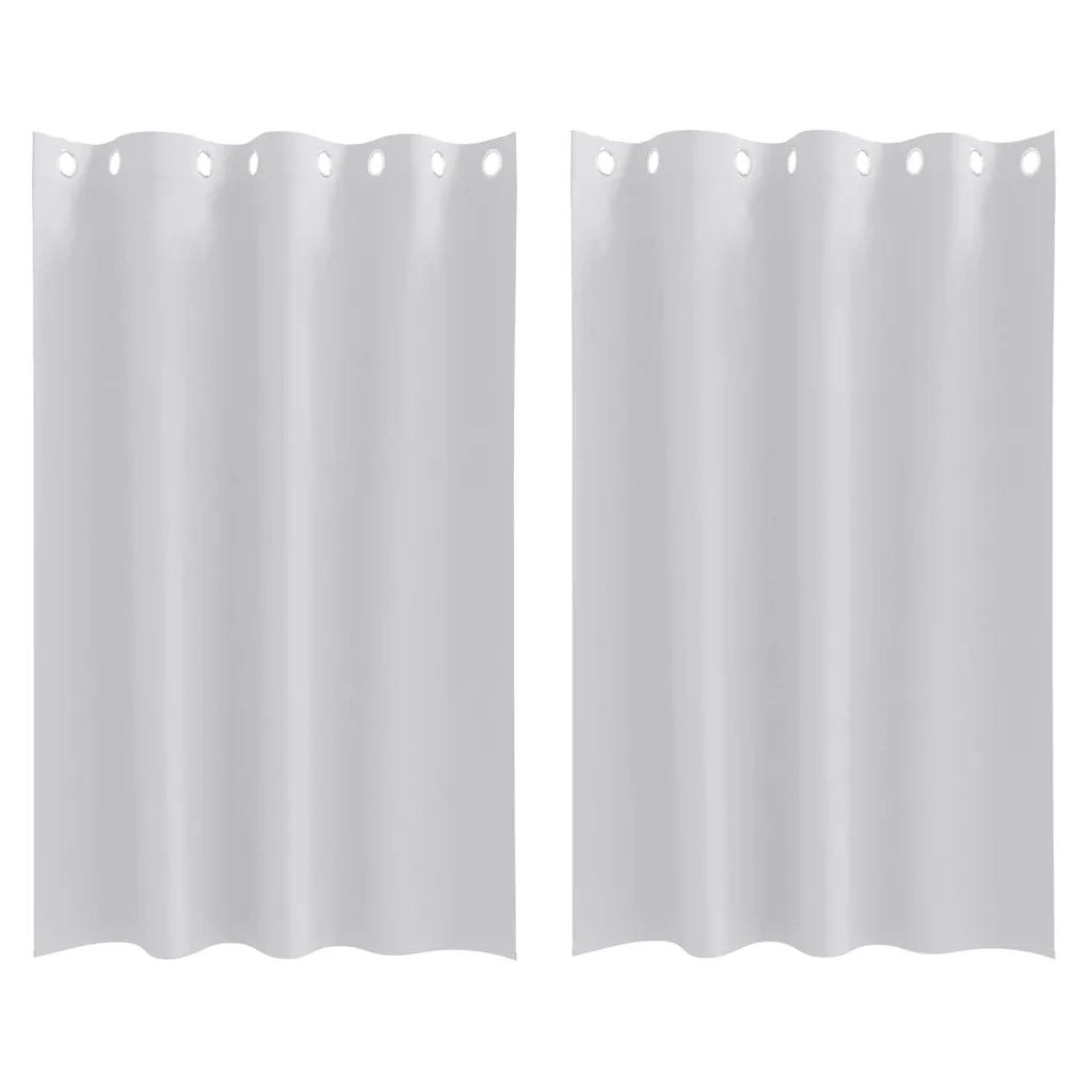 Tende Blackout con Anelli 2 pz Grigio Chiaro 175 x 140 cm 4107349