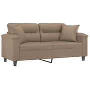 Divano a 2 Posti con Cuscini Cappuccino 140 cm in Similpellecod mxl 120706