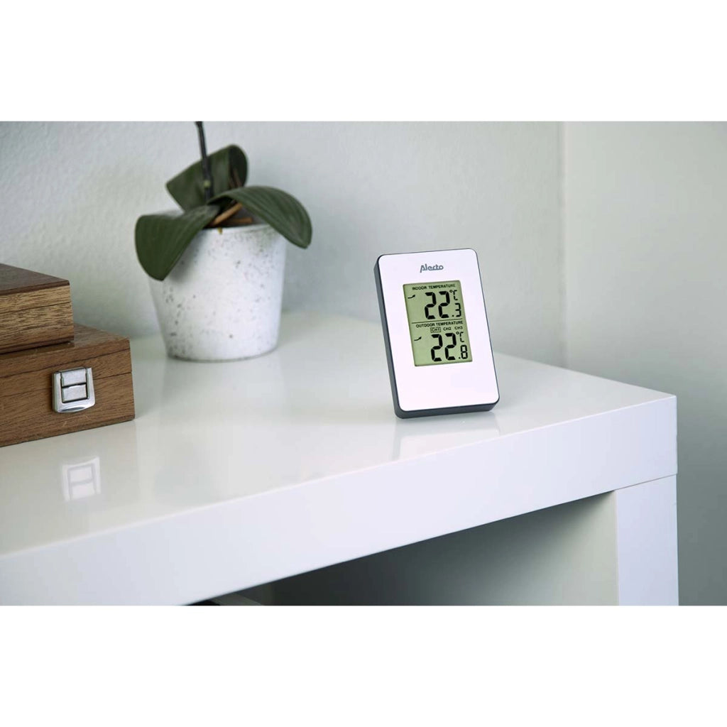 Stazione meteorologica con sensore wireless e schermo LCD Modello WS-1050 Bianco Alecto