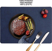 Placemats a doppia faccia - pratici e eleganti - set da 6 - a due colori - pelle PU