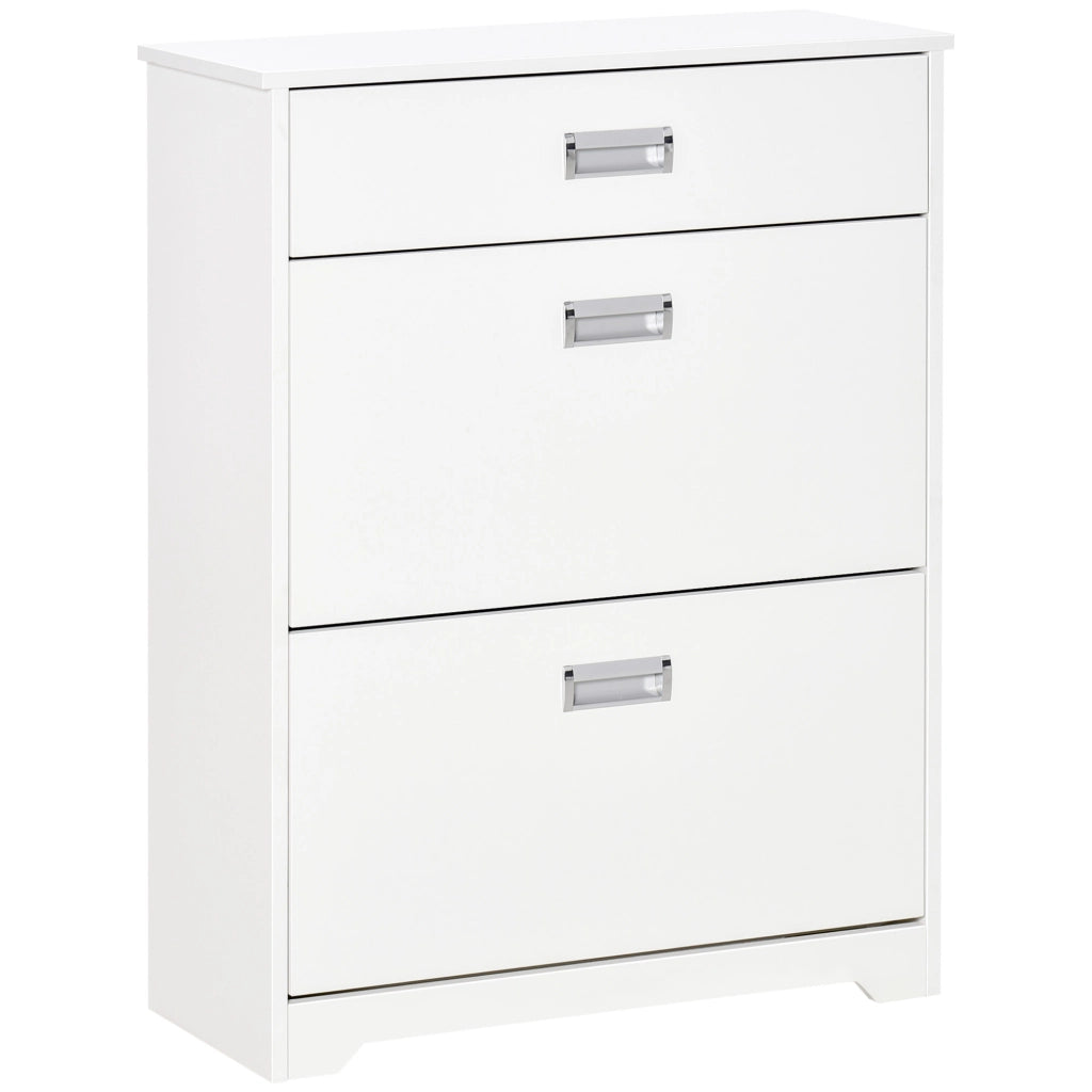 Scarpiera con cassetti e ripiano regolabile ¨C zephmum ¨C Bianco 70x29x92