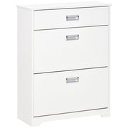 Scarpiera con cassetti e ripiano regolabile ¨C zephmum ¨C Bianco 70x29x92