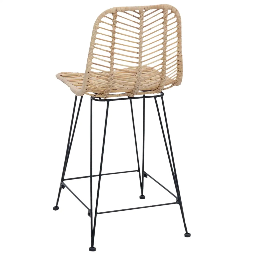 Sedia da Bar 2 pcs Naturale 44,5 x 54,5 x 97,5 cm 42011546