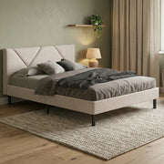 Hemera, Letto Piazza e Mezza Dimensione Materasso 120x190 cm, Beige