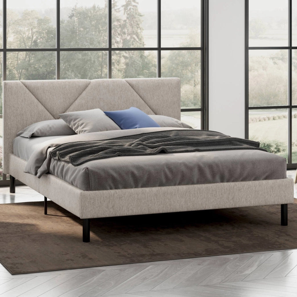 Hemera, Letto Piazza e Mezza Dimensione Materasso 120x190 cm, Beige