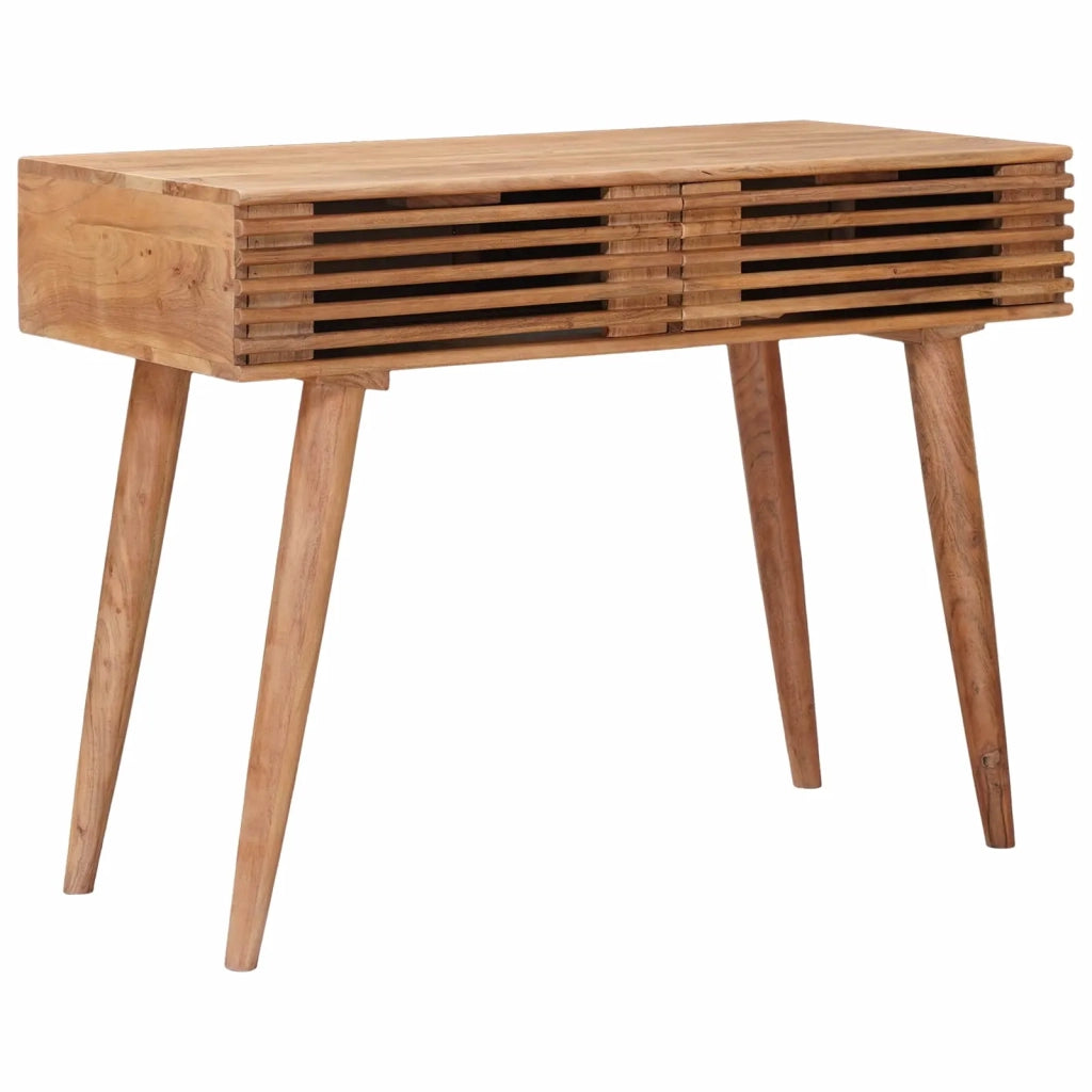 Scrivania | Tavolo da Ufficio Fatta a Mano Marrone Teak Legno di Acacia Massello