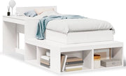 Letto in legno di abete massiccio senza materasso, 80x200 cm, bianco