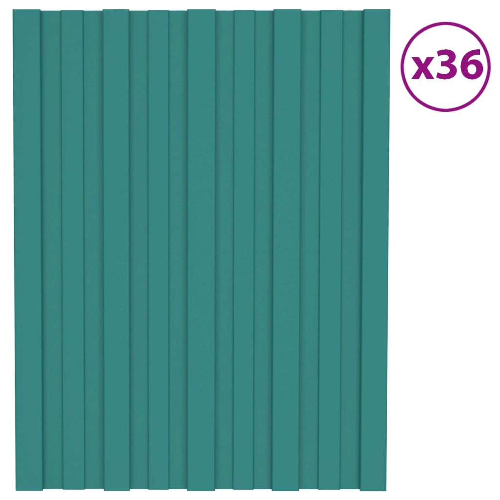 Pannello per tetto 36 pz Verde 60 x 45 cm Acciaio zincato CFW4651939