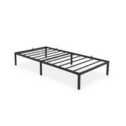Struttura Letto Pieghevole in Metallo Rete a Doghe 100x200 cm Nero Letto per Ospiti 6 Gambe 10 Doghe