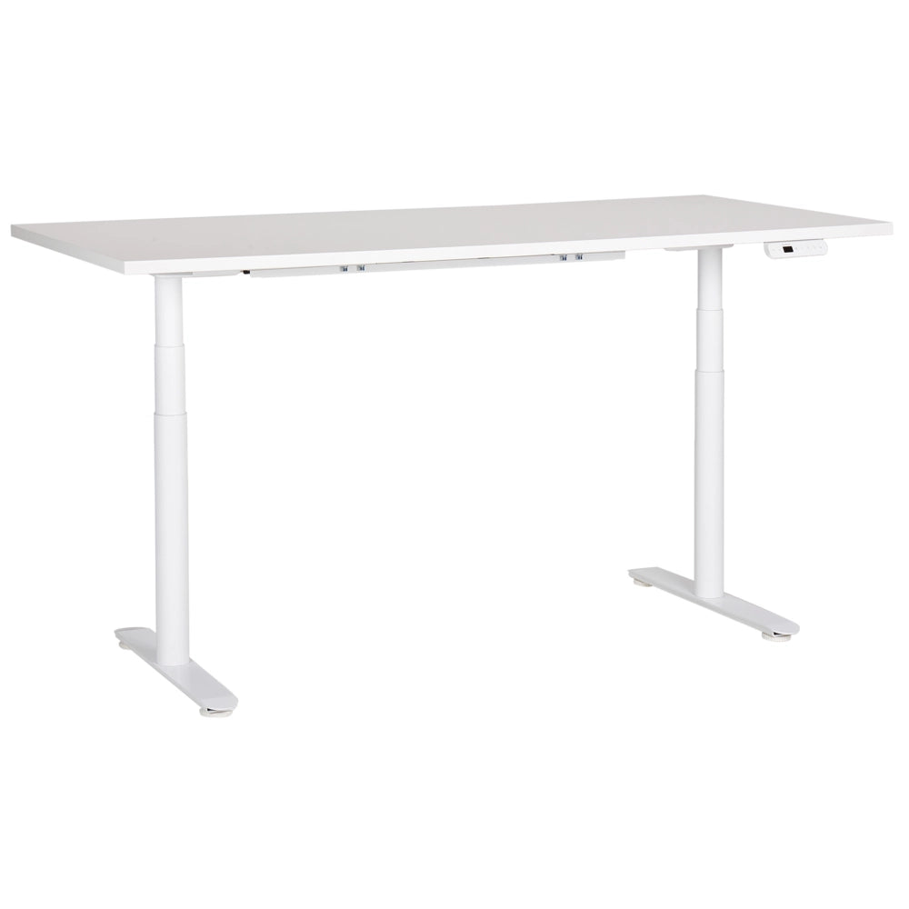 Scrivania regolabile elettricamente bianco 180 x 80cm Struttura in acciaio verniciato a polvere