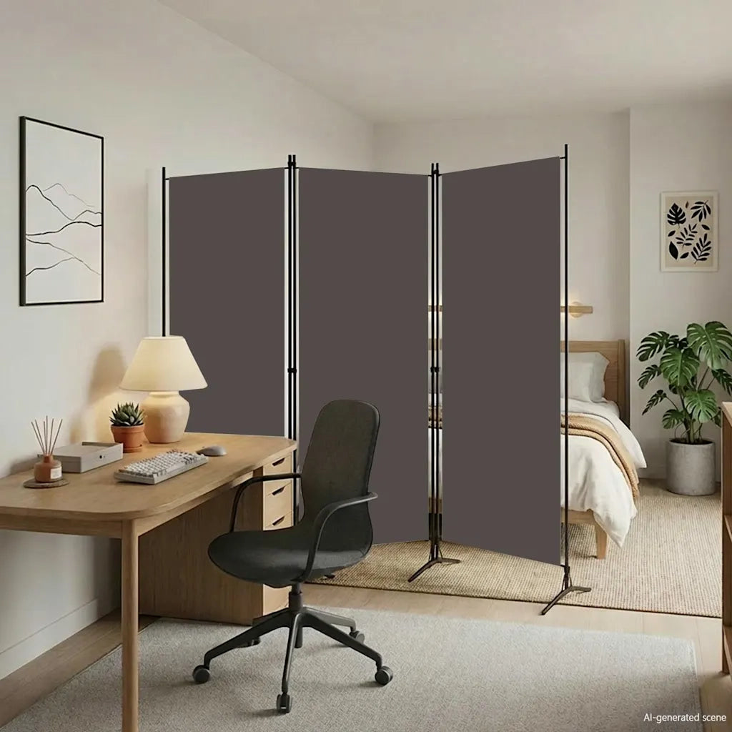 Paravento a 3 Pannelli Antracite 260x180 cm 320733