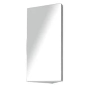 Armadietto Angolare Bagno in Acciaio Anta a Specchio Chiusura Magnetica 3 Ripiani Salvaspazio 60x30x18.4cm