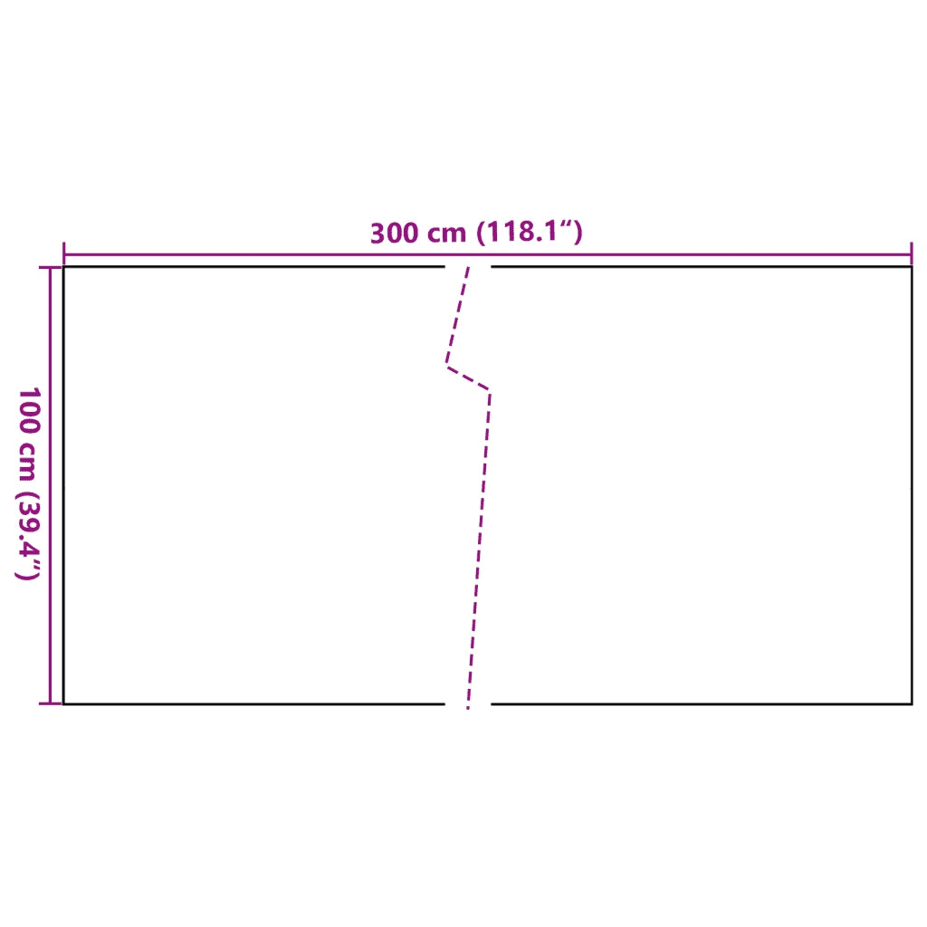 Paravento da Balcone Marrone Chiaro 300x100 cm in Polyrattan 156267