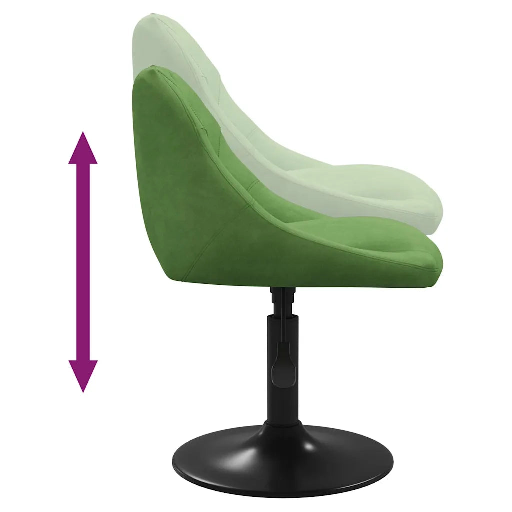 Sedie da Pranzo Girevoli 2 pz Verde Chiaro in Velluto 335329
