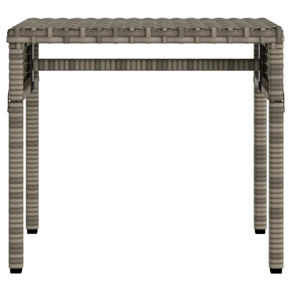 Lettino prendisole con tettuccio e Tavolino in Polyrattan Grigio 368204