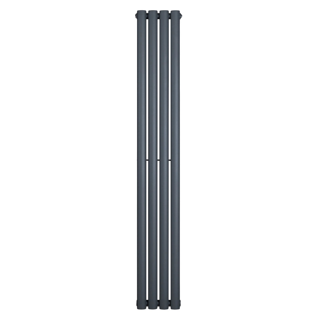 Radiatore Verticale Design Ovale Colonna Singola Antracite 1600x240 mm