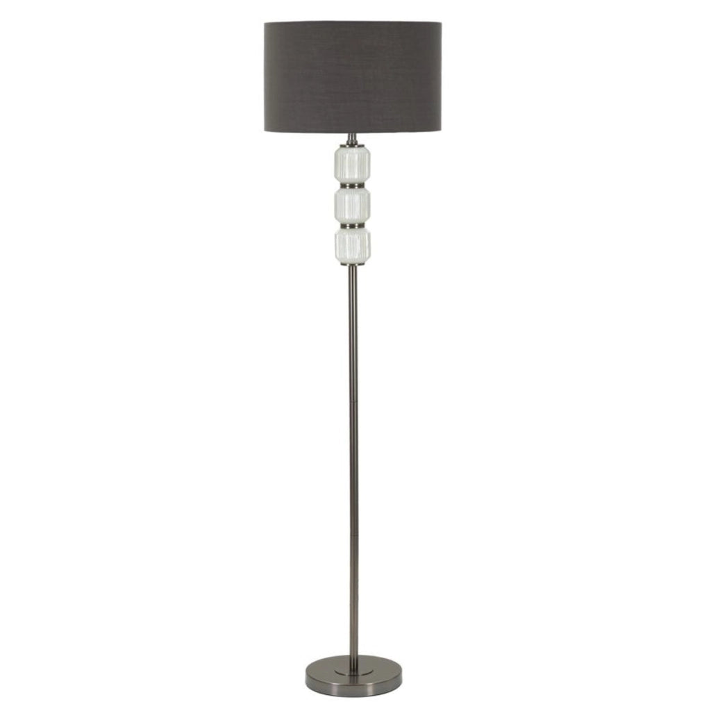 Lampada da Terra VKH216, Grigio, Metallo, 42,5x42,5x163 cm
