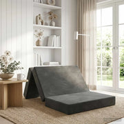 Divano Letto Pieghevole 90 x 67 x 45 cm Grigio Scuro 900192