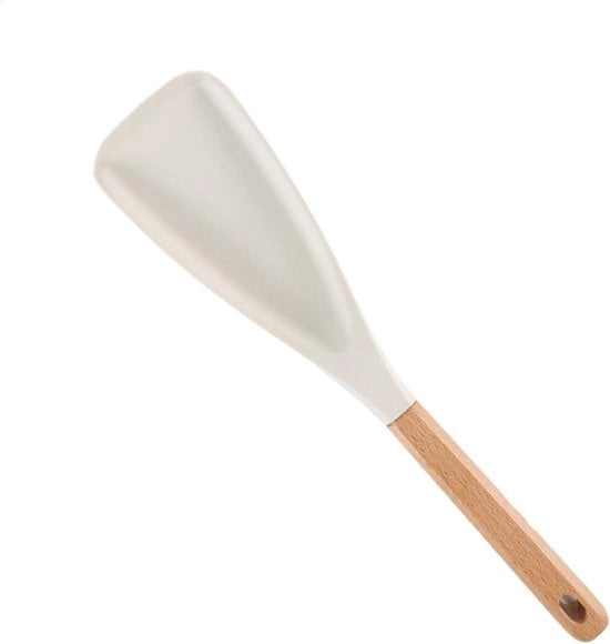 Spatola di silicone con manico in legno - accessori antiaderenti per tutte le applicazioni cucina