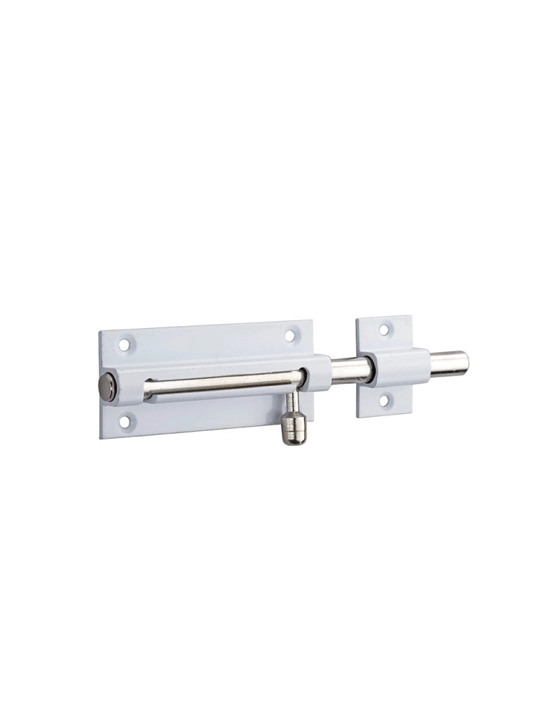 Chiusura a chiavistello per porta, ottone bianco lucido, scrocco Ø 8 mm, 70 x 30 mm – THIRARD