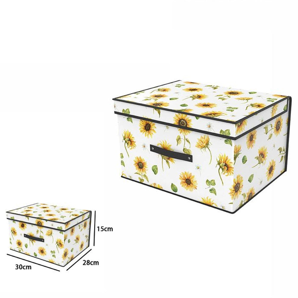 Trade Shop - Box Scatola Salvaspazio Armadio Contenitore Porta Oggetti Organizer 30x28x15 -