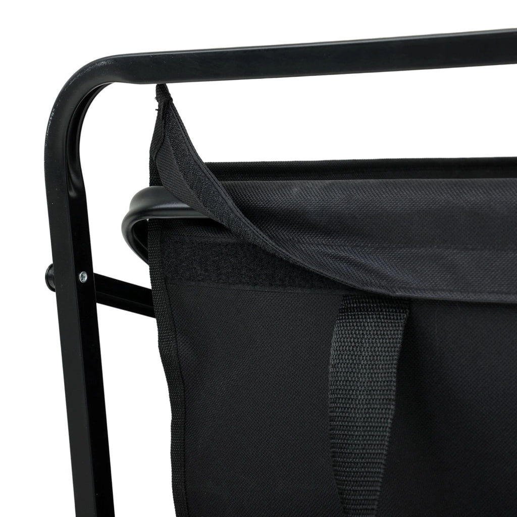 Carrello da Spiaggia Pieghevole TYRS con Ruote in Plastica, Portata Massima 120 kg, Colore Nero