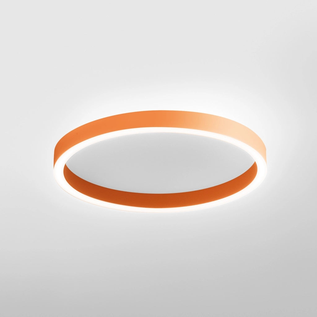Lampada a Soffitto AELA P/M in Alluminio Arancio Bruciato 50W+10W LED Integrato Biemissione 3100lm Dimmerabile Taglio Fase - Gealuce