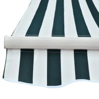 Tenda da Sole a Bracci per Esterno con Manovella, Metallo e Poliestere, 295x250cm Verde e Bianco