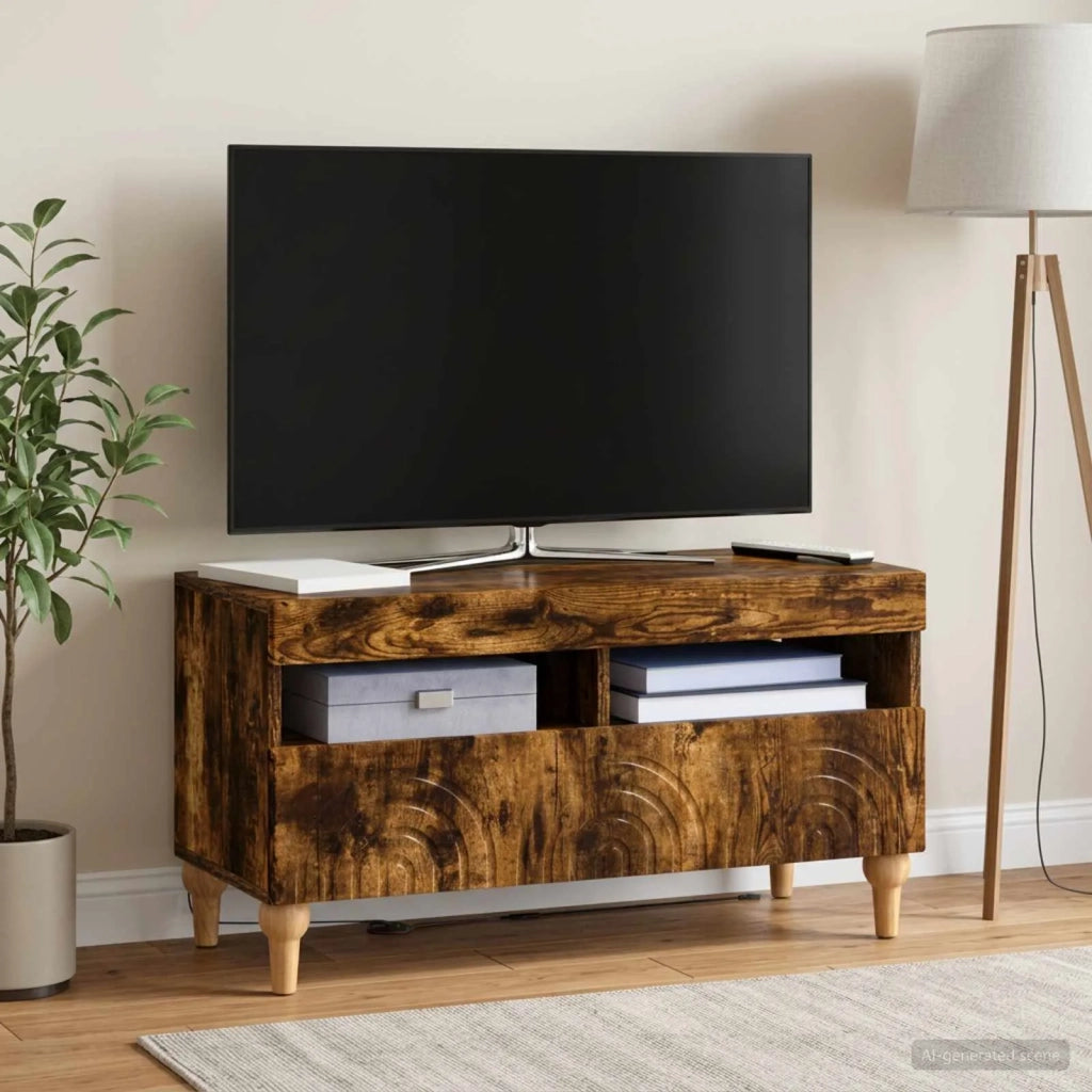 Mobile TV LED Rovere Fumo Legno ingegnerizzato 896340