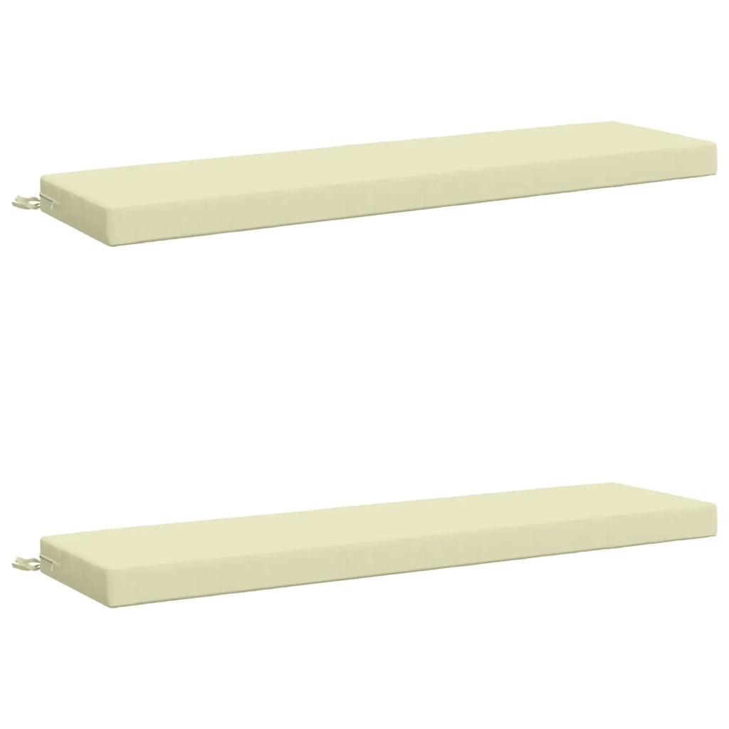 Cuscini per Panchina a 2 Pezzi SOEST 2 pz 100% Poliestere Crema 949927